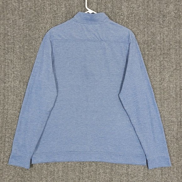 Fairlane Sweater Mens Large Blue 1/4 Zip Long Sleeve Athletic Pullover Shirt - Picture 7 of 11